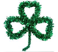 Plastic Clover Pendant Party Decoration Irish Theme | Vibrant green shamrock design, classic Irish symbol, for instant festive upgrade, plastic build