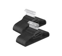 SONGMICS Plastic Clothes Hangers, Set of 50, 41×22×0.6cm, Black