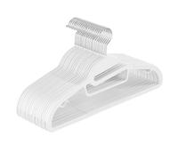 Plastic Coat Hangers, White / 20