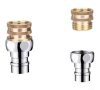Plastic-Coated Copper Faucet Adapter Supporting 18.5mm Inner Coarse Thread to 20mm Outer Thread Plumbing Transitions (B)