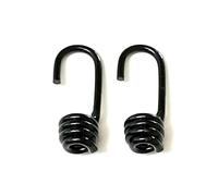 Plastic Coated Steel Wire Bungee Hooks Shock Elastic Cord Rope Hooks 6mm 8mm 10mm Black (10mm, 6)