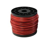 Plastic Coated Wire 304 Stainless Steel Metal Cable Coated With Red PVC 2/3.0mm Diameter After Coating, Flexible(2.0mm red,40.0M)