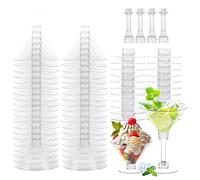 Plastic Cocktail Glasses, 25 PCS 150ml Plastic Martini Glasses, Reusable Clear Party Cocktail Glasses for Champagne, Mocktail, Margarita, Christmas Wedding Birthdays (Transparent, 150, Millilitres)