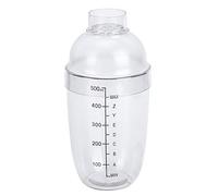 Plastic Cocktail Shaker with Scale and Strainer Top, Hybrid Cocktail Shaker Milk Teapot Wine Plastic Cup Matcha Shaker Cup Clear Boba Tea Shaker for Home Milk Tea Shop