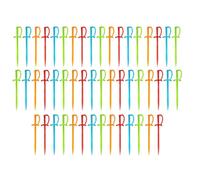 Plastic Cocktail Sword Picks, Bulk Fruit Drink Picks Pack, Watercolor Appetizer Skewers Toothpicks for Pirate or Under The Sea Beach Themed Family Party Bar Birthday Wedding (50pcs)