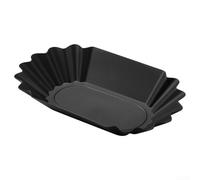 Plastic Coffee Beans Sample Tray Display Dish - 22 x 13.5 x 3 cm, 300 mL Capacity, Food-Safe & Heat-Resistant to 120°C, for Kitchen or Café Use (Black)