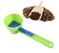 Plastic Coffee Scoop and Funnel, Reusable Refillable Protein Powder Funnel for Water Bottle Sliding Bottom Measuring Scoop for Protein, Coffee, and Supplements