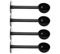 Plastic Coffee Scoop Tamper Measuring Spoon 4pcs 10g for Espresso | Integrated Scoop and Tamper, Black Plastic Build, Stand-up Design for Home Coffee Station Use