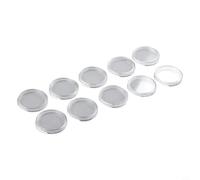 Plastic Coin Collection Box Set 10 Pieces Clear Round Storage Cases Designed for 38mm and 50mm Coins (38mm)