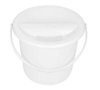 Plastic Coin Collection Bucket with Removable lid and Handle Charity Donation Collection Money Box Pail for Fundraising with top Slot for Tickets raffles and Money (White) Pack of 3