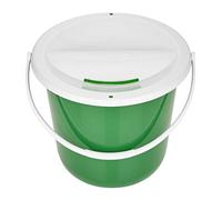 Plastic Coin Collection Bucket with Removable lid and Handle Charity Donation Collection Money Box Pail for Fundraising with top Slot for Tickets raffles and Money (Green) Pack of 3