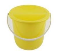Plastic Coin Collection Bucket with Removable lid and Handle Charity Donation Collection Money Box Pail for Fundraising with top Slot for Tickets raffles and Money 7.5" Hx8.3 Diameter(Yellow) 4 Pack