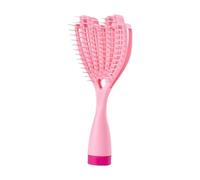 Plastic Comb Long-Handled Hollow-Out Massage Detangler Hairbrush Detachable Portable Fluffy Comb For Home Use(Pale red)