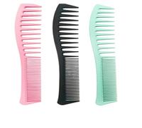 Plastic Comb Set Big Teeth Comb Home Dense Teeth Comb For Straight Hair Curly Hair Back Hair Comb