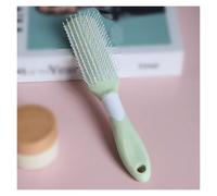 Plastic Comb Thickened Fine-Toothed Styling Detangler Hairbrush Long-Handled Massage Comb Can Be Hung(Grn)