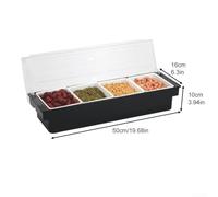 Plastic Condiment Box with Handles for Easy Cleaning and Maintenance in Restaurants or Homes (B)