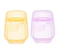 Plastic Containers 2Pcs Tank, Tanks with Platform Aquarium Habitat Cages Hermit Crab Tank Reptile Tank House for Reptile Tank
