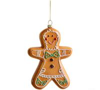 Plastic Cookie Ornament Brown Festive Hanging Decor(Spiced Biscuit Man)