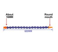Plastic Coolant Hose 1/2 Inch with Switch, Non-Conductive & Temperature Resistant for BPS 30/40/50/60CM Lathe CNC Machine Tools, 600mm Length Adjustable, Round or Flat Nozzle Compatible