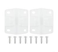 Plastic Cooler Hinge Replacement Set for Coleman Ice Chests - 2-Pack with 8 Screws, Fits Models 5254D, 5255D, 5227B, 5240-5299A, 6050-6286 (White