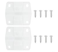 Plastic Cooler Hinges 2-Pack with 8 Screws White
