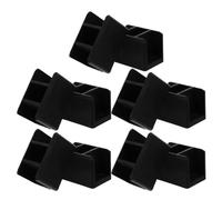 Plastic Corner Connector Bracket 10pcs Black Furniture | Right Angle 90 Degree Joint, Supports Heavy Boards, No Drilling or Welding, Office Partitions and Bookshelf Assembly