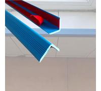 Plastic Corner Protectors Edge Guards 40 Mm Width, Self Adhesive Protection Trim Strip for Edge Brown Blue Gray White, Angle Trim for Factory(Blue,L 14 M)