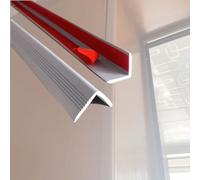 Plastic Corner Protectors Edge Guards 40 Mm Width, Self Adhesive Protection Trim Strip for Edge Brown Blue Gray White, Angle Trim for Factory(Gray,L 17 M)