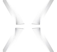 Plastic Corner Trim 50mm x 50mm - PVC Rigid Angle Cover Trim - 90 Degree Angle Edge -1 Metre Length - White