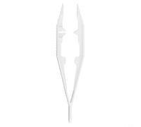 Plastic Craft Clip Tweezers 11cm Lightweight Bead Holder with Grooved Grip Compatible with for Kids and Adults DIY Jewelry Making, Beading,(white)