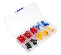 Plastic Crimp Terminals Insulated Wire Connector Kit 102pcs | Thick Barrels, Colour Coded Tubing with Wire Gauge Imprint, Strong Fastening for Stereo, Speakers and Water-exposed