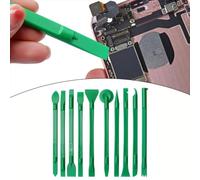 Plastic Crowbar Set 10 Pcs for Mobile Phone Repair, Disassembly Tool for Computer Tablet MP3 MP4 Opening, Carbon Fiber Material with Green Pry Tools