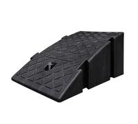 Plastic Curb Speed Bumps, Pressure-resistant And Non-deformable PVC Yellow Ramps, Snap-fit design For Seamless Splicing.(Black,25 * 45 * 19cm)