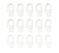 Plastic Curtain Hooks Clip-on Hook with 10mm Eyelet for Rings Reusable Curtain Hanging Hardware for Sliding Curtains and Doorway Drapes Pack of 100.