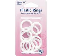 Plastic Curtain Rings 19mm: White
