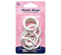 Plastic Curtain Rings 25mm: White