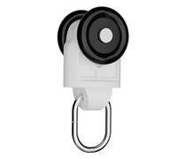 Plastic Curtain Track Pulley Roller for Ceiling Wall Curtain Rail, Straight Curved Rail Replace Roller, Smooth Track Roller Wheel Wear Resistant(100pcs)