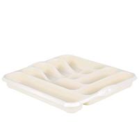 Wham Cutlery Tray 7-Compartment Large Organizer Rack (Cream)