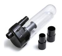 Plastic Cyclone Dust Separator with Adapter, Transparent Black, 32mm Inner / 27mm Outer, for Vacuum Systems, Workshop Dust Collection
