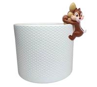 Plastic Dale Striped Squirrel Decorative Trailer Planter 4x2.8 inches - Disney Pot Trailer Acorn & Beechnut, Pot Buddy Chip & Dale, Plant Hanger, Modern Decorative Style for Fans, Garden Decoration