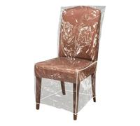 Plastic Dining Chair Covers, Clear PVC Furniture Seat Protector, Seat Fully Protectors Covers with Backrests