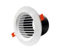 Plastic Disc Vent Cover Adjustable Airflow ABS Ceiling Wall Mount Spring Clip Secure Installation White Fits 75mm 100mm Openings Indoor Air Conditioning Exhaust Ducts(75 straight louver)