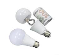 Plastic Disguised Bulb Money Box 15cm Secret Storage | Lifelike bulb appearance, blends into decor, hides cash keys jewelry, 3-pack value set, twist bottom access