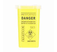 Plastic Disposable Blade Cutter Tattoo Needle Container Collector Waste Box Sharps Bin Box, Biohazard (Amarillo)