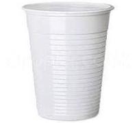 Plastic Disposable Water Cups Strong Drinking Tumbler Glasses Clear and White Cups 7 Ounce (2000 Cups, White)