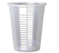 Plastic Disposable Water Cups Strong Drinking Tumbler Glasses Clear and White Cups 7 Ounce (4000 Cups, Clear)