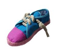 Plastic Dog Bed Medium Indestructible Dog Toy Super Chew Toy Shoe Modeling Can Make A Sound Leak Food Interactive Gift Medium Big Small Bundle (Light blue, One Size)