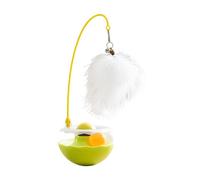 Plastic Dog Bed Medium Interactive Cat Tumbler Toy Feather Teaser With Track Toy For Indoor Cats Exercise 9. 8'' High Dog Bundle (Yellow, One Size)