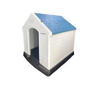 Plastic Dog Kennel with Base (413) - Blue Roof HugglePets Blue One Size