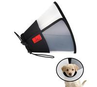 Plastic Dog Recovery Cone Collar, Soft Comfortable Breathable Post-Surgery Pet Cone, Escape-Proof & Easy Clean, Prevents Licking Wounds, Waterproof & Adjustable M (Neck 12.2"-14.9")
